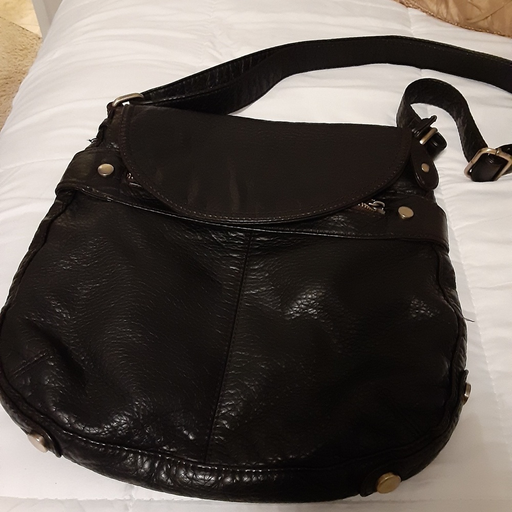 All leather purse